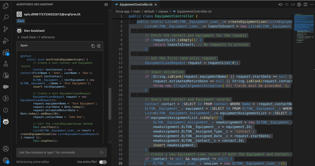 Test Case Generation for Apex